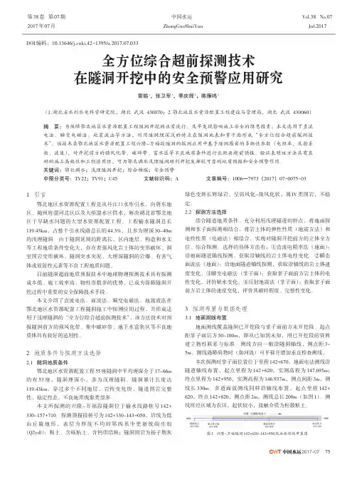 全方位综合超前探测技术在隧洞开挖中的安全预警应用研究