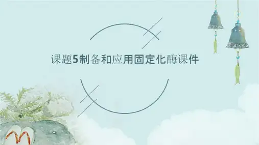 课题5制备和应用固定化酶课件