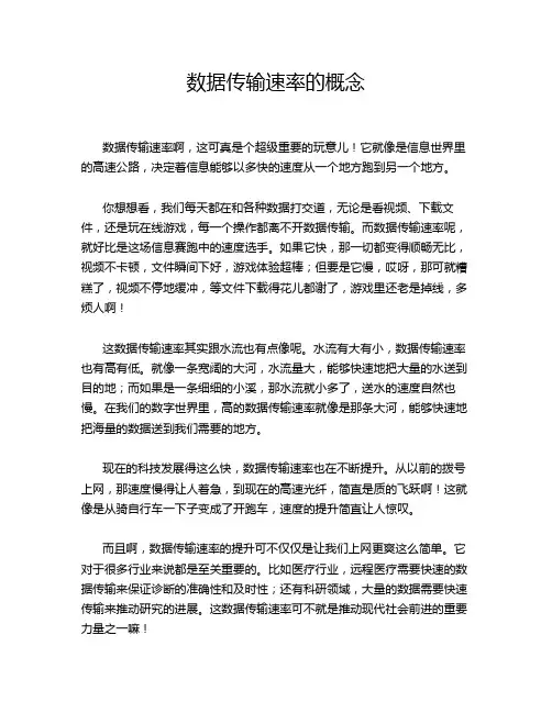数据传输速率的概念