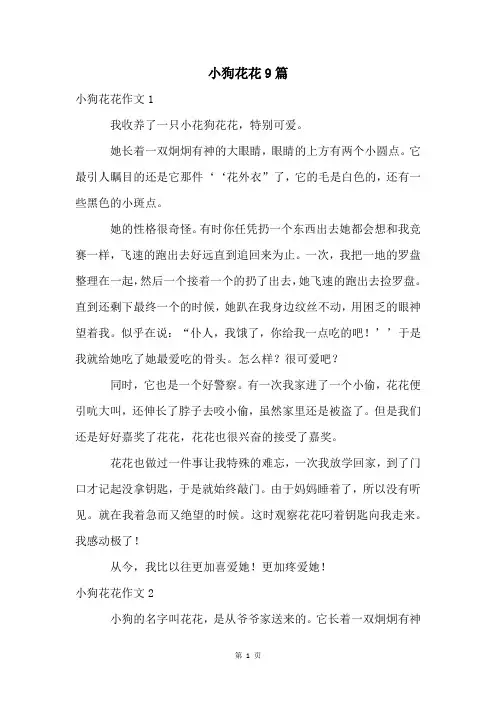 小狗花花9篇