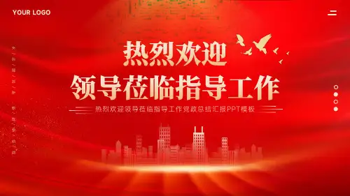热烈欢迎领导莅临指导工作党政总结汇报PPT