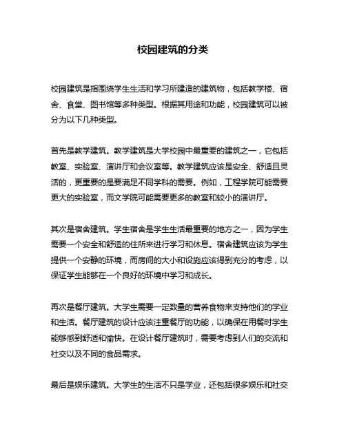 校园建筑的分类