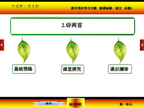 高一语文人教新课标必修1课件2诗两首.ppt