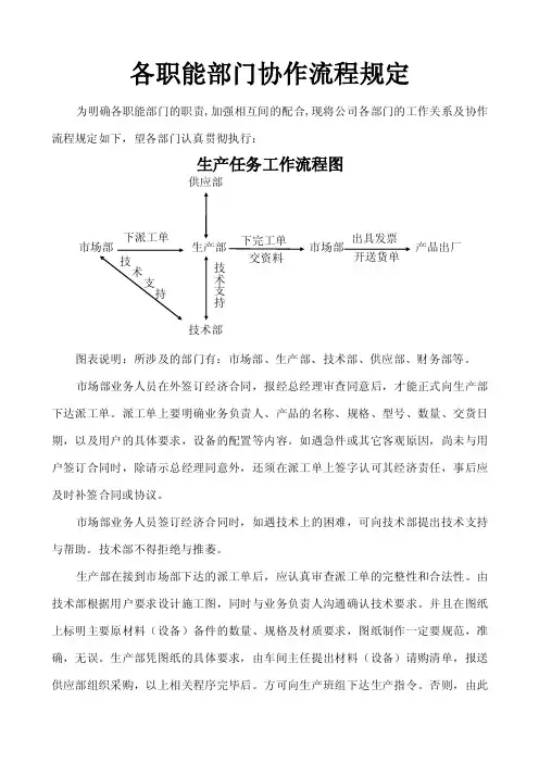 各职能部门协作流程规定【精选文档】