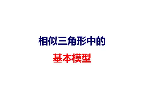 相似三角形中的 基本模型  (共21张PPT)