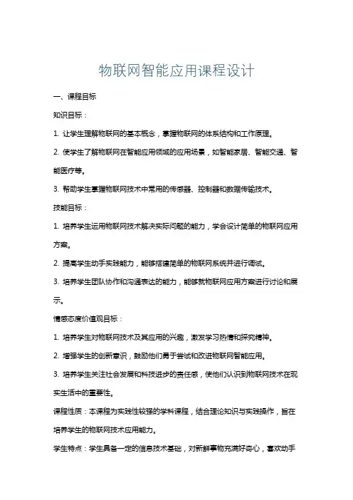 物联网智能应用课程设计