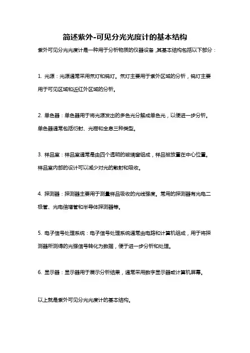 简述紫外-可见分光光度计的基本结构