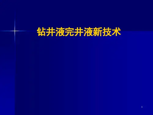 钻井液完井液新技术