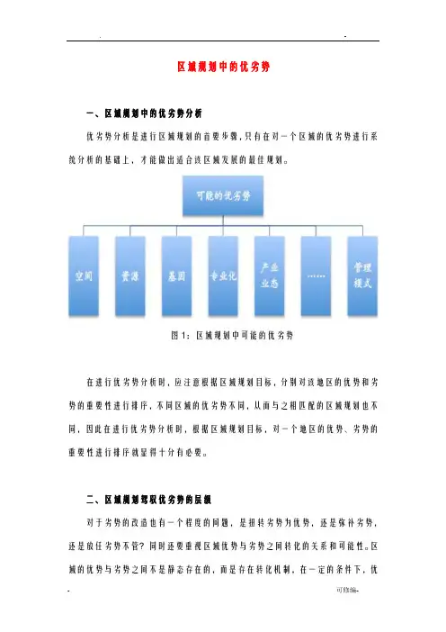 区域规划中的优劣势