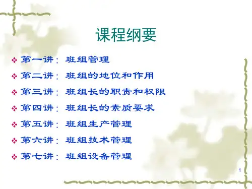 班组管理培训