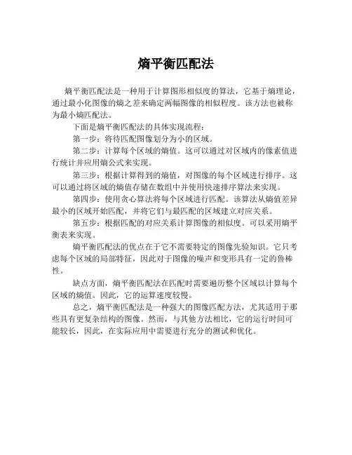 熵平衡匹配法