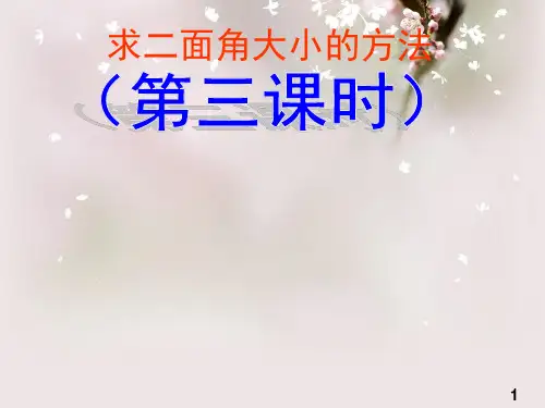 求二面角大小的方法PPT教学课件