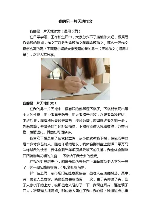我的另一片天地作文