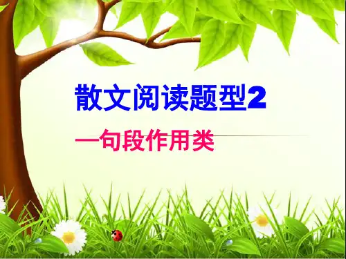 散文句段作用