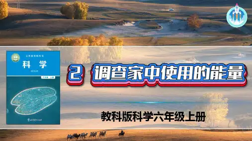 (2022)教科版科学六年级上册4-2调查家中使用的能量PPT新版课件