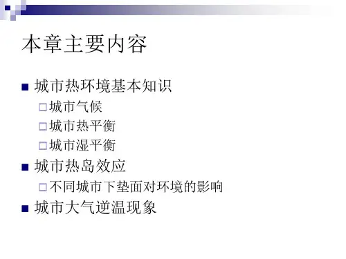 城市热环境