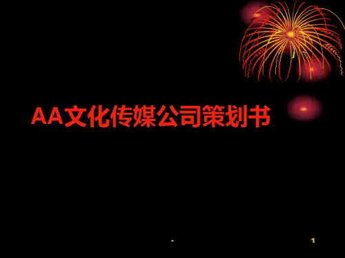 文化传媒策划书PPT课件
