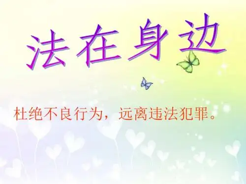 法在身边主题班会