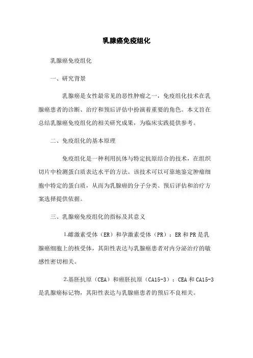 乳腺癌免疫组化