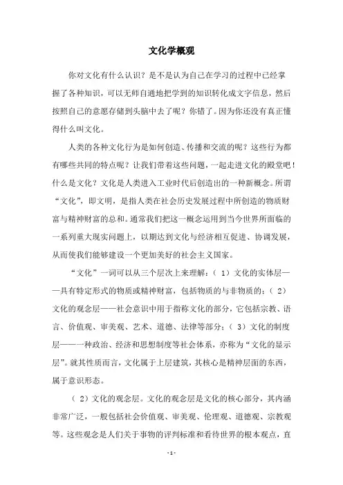 文化学概观