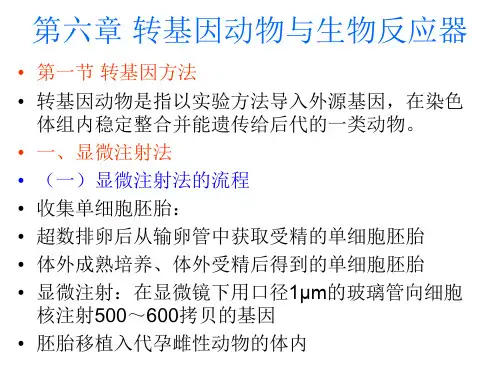 第六章 转基因动物与生物反应器