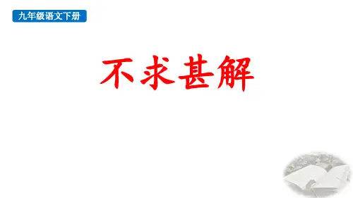 《不求甚解》PPT优秀课件