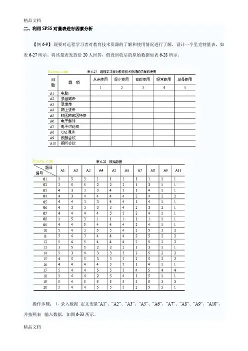 (整理)spss因素分析教程.