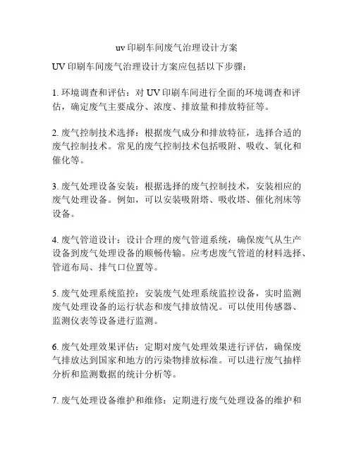 uv印刷车间废气治理设计方案