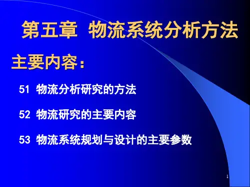 物流系统分析方法和内容