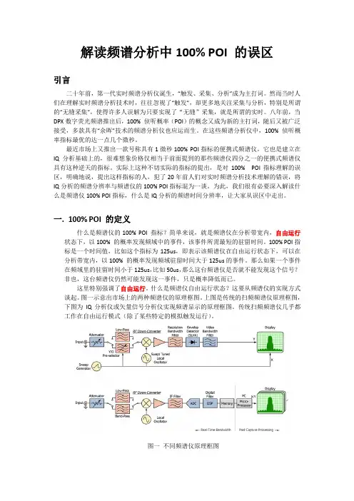 解读频谱分析中100% POI 的误区
