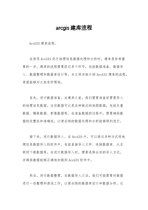 arcgis建库流程