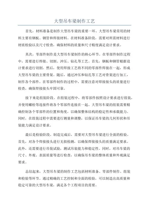 大型吊车梁制作工艺
