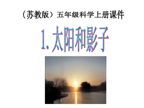 苏教小学科学五上《11太阳和影子》课件(精选精校版)