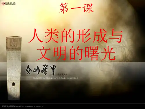 第1课 人类的形成与文明的曙光 (共20张PPT)