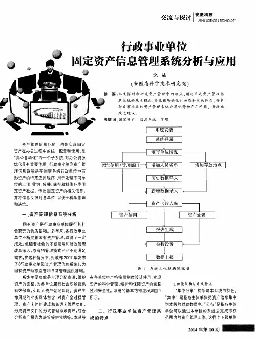 行政事业单位固定资产信息管理系统分析与应用