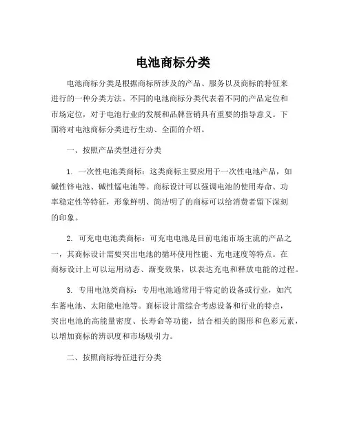 电池商标分类