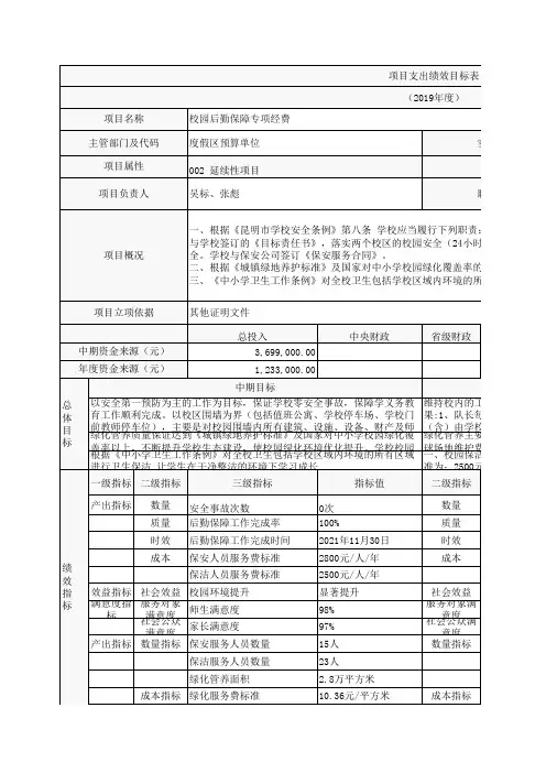 项目绩效申请表