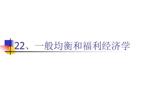 一般均衡和福利经济学