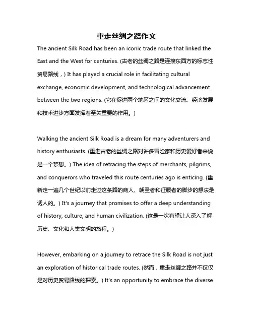 重走丝绸之路作文