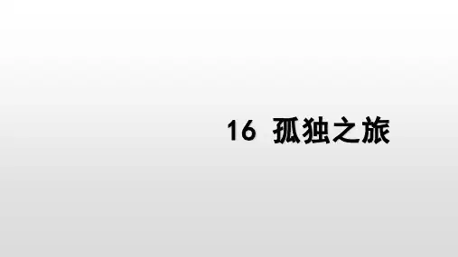 部编版九年级语文上册第16课《孤独之旅》PPT教学课件
