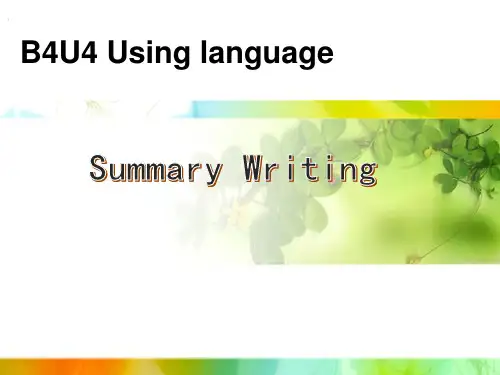 必修4Unit4BodylanguageUsinglanguage课件