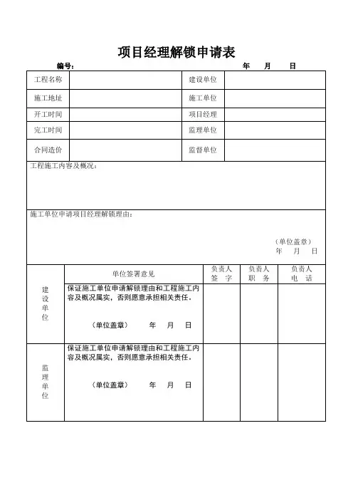 项目经理解锁申请11