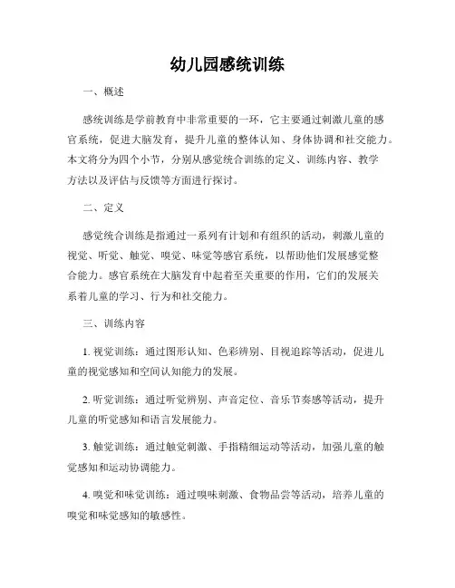 幼儿园感统训练