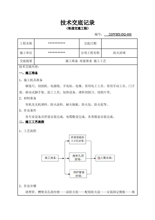防火封堵技术交底008
