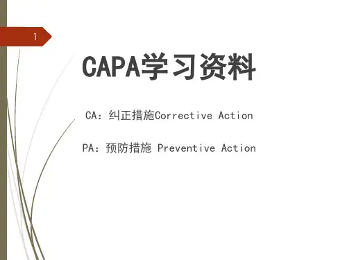 CAPA学习资料ppt课件