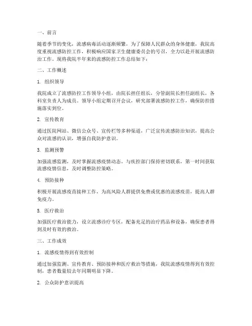 医院流感总结范文