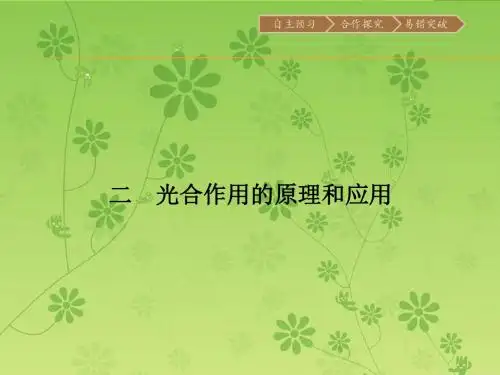 【金牌学案】人教版2015-2016学年高中生物必修一同步教学资料课件 5.4.2  能量之源——光与光和作用