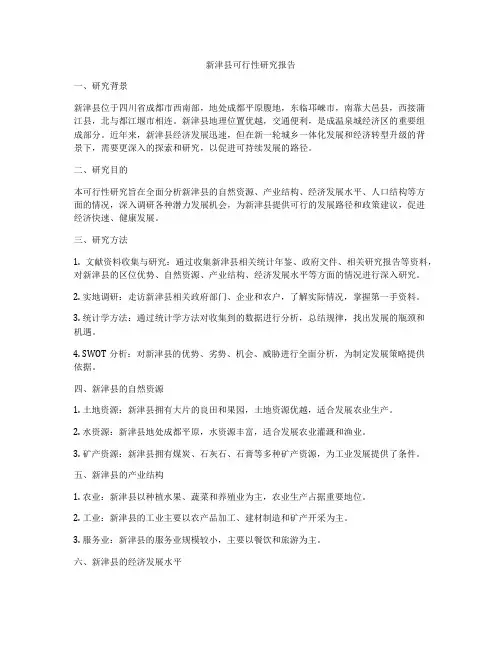 新津县可行性研究报告