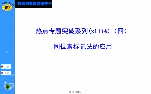 最新热点专题突破系列(四)同位素标记法的应用精品课件