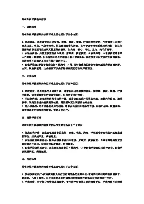 结核分枝杆菌临床标准